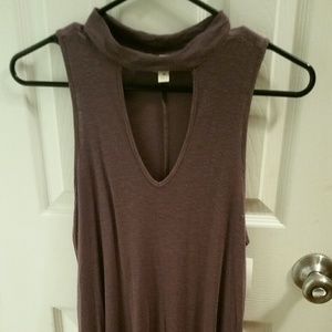 Purple keyhole top
